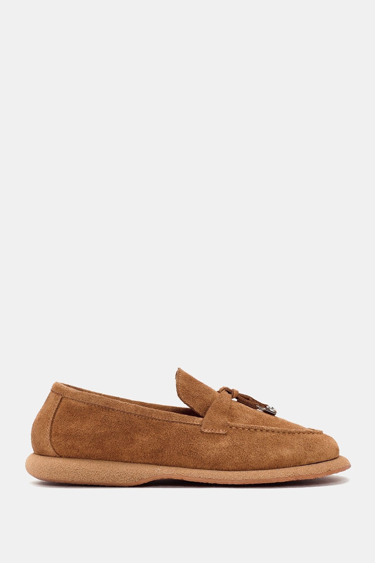 Bestyle Aden Women Camel Suede Leather Loafer Trendyol