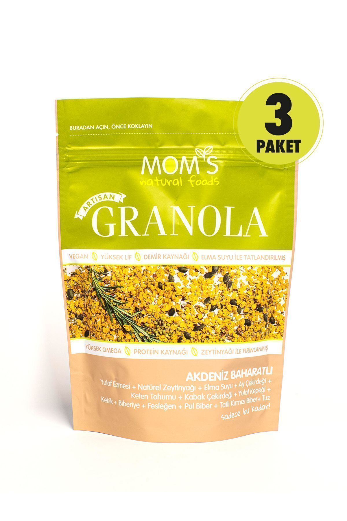 3'LÜ AKDENİZ BAHARATLI GRANOLA
