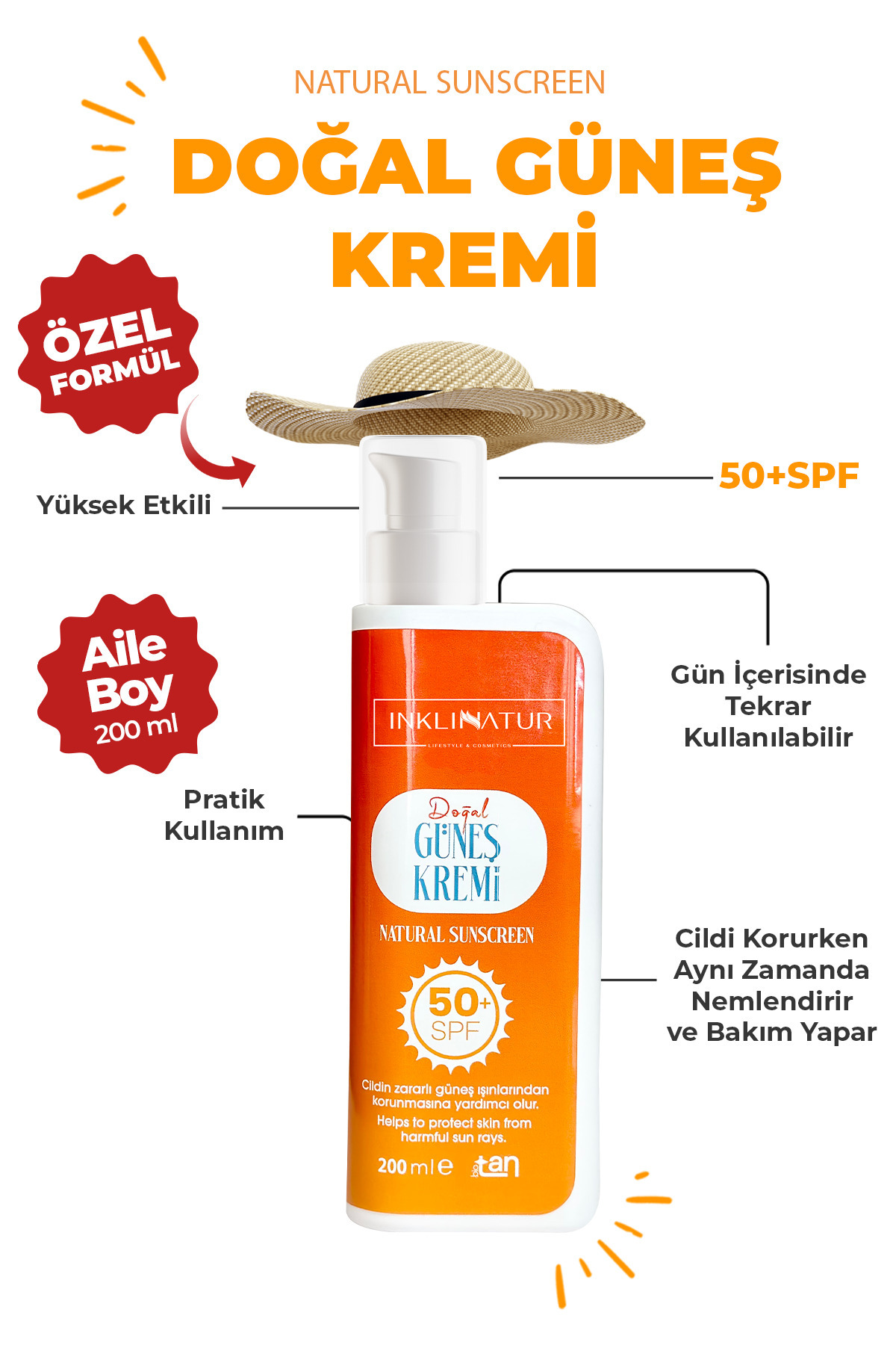 ضد آفتاب صورت   INKLINATUR LIFESTYLE & COSMETICS | gk200 اورجینال - تصویر 4