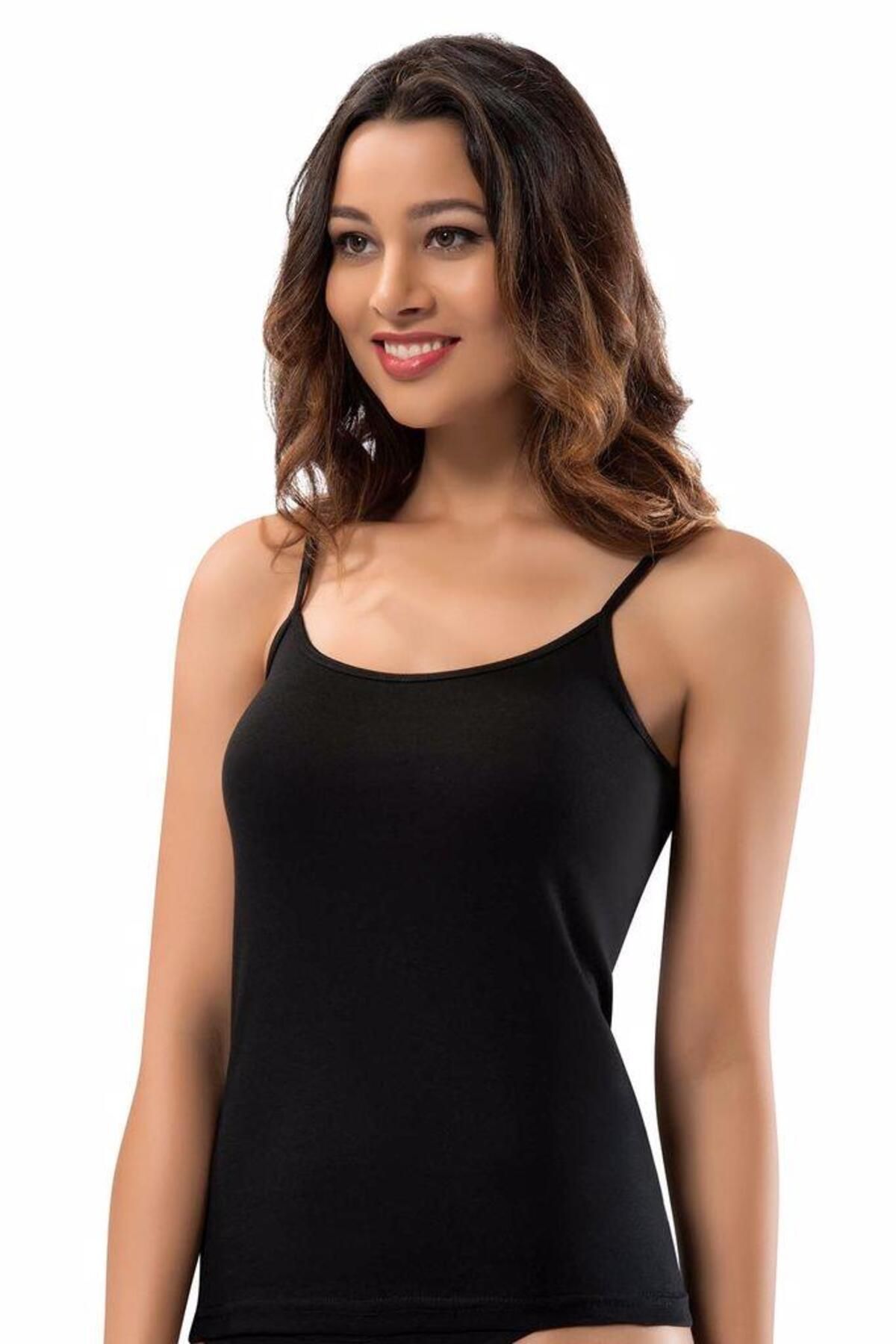 Erdem 2153 Model 3 Piese Curea De Frânghie Lycra Tank Top Set Femeie - M