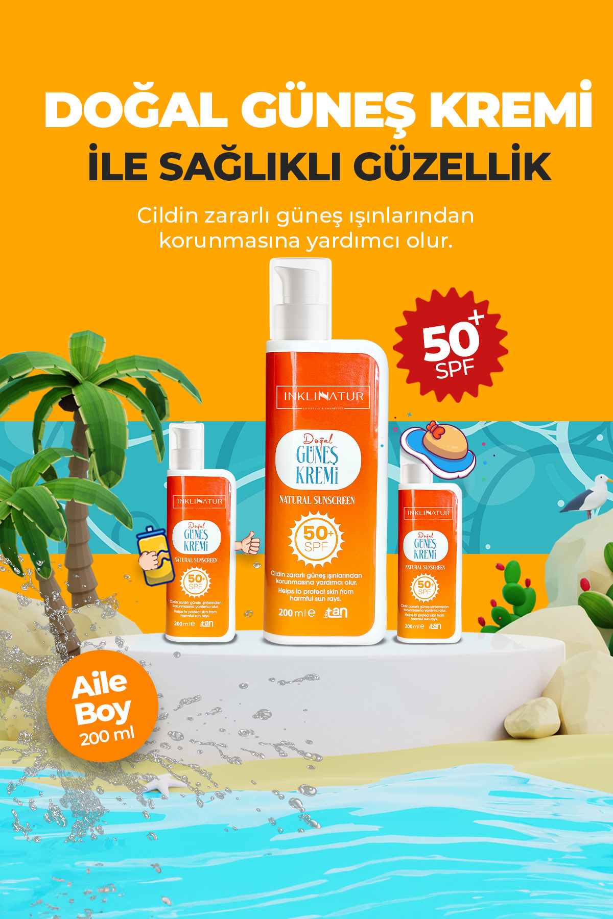ضد آفتاب صورت   INKLINATUR LIFESTYLE & COSMETICS | gk200 اورجینال - تصویر 2