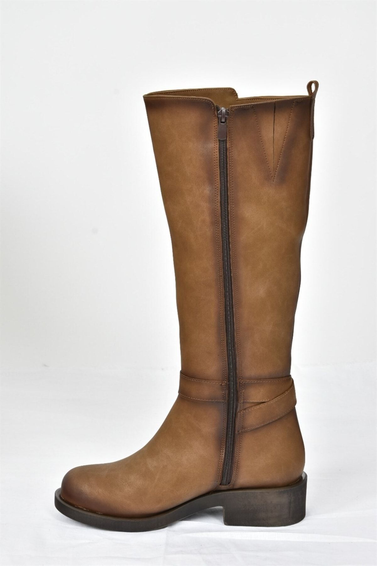 چکمه چند رنگ زنانه روزانه پاشنه کوتاه Mink G674240109 Fox Shoes