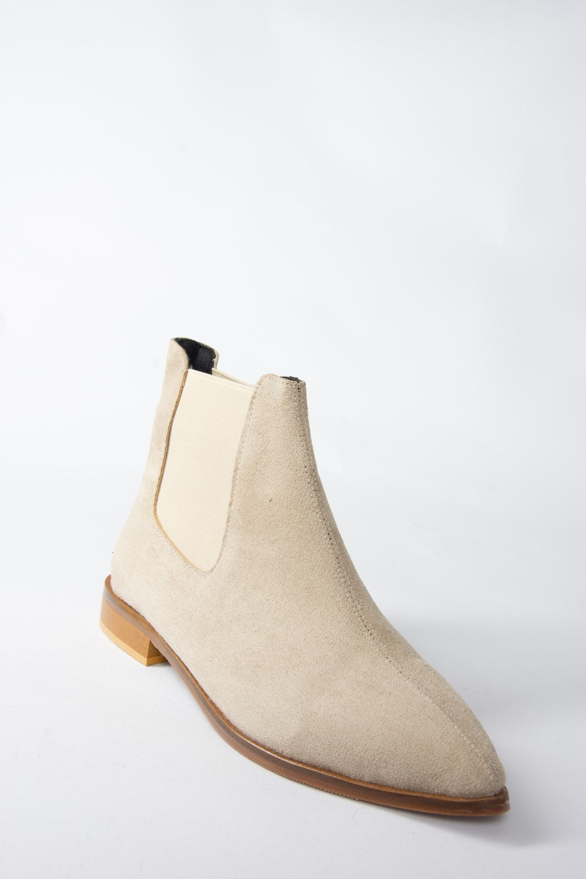 Fox Shoes-Μπεζ Suede Daily Γυναικείες Μπότες N272120502 5