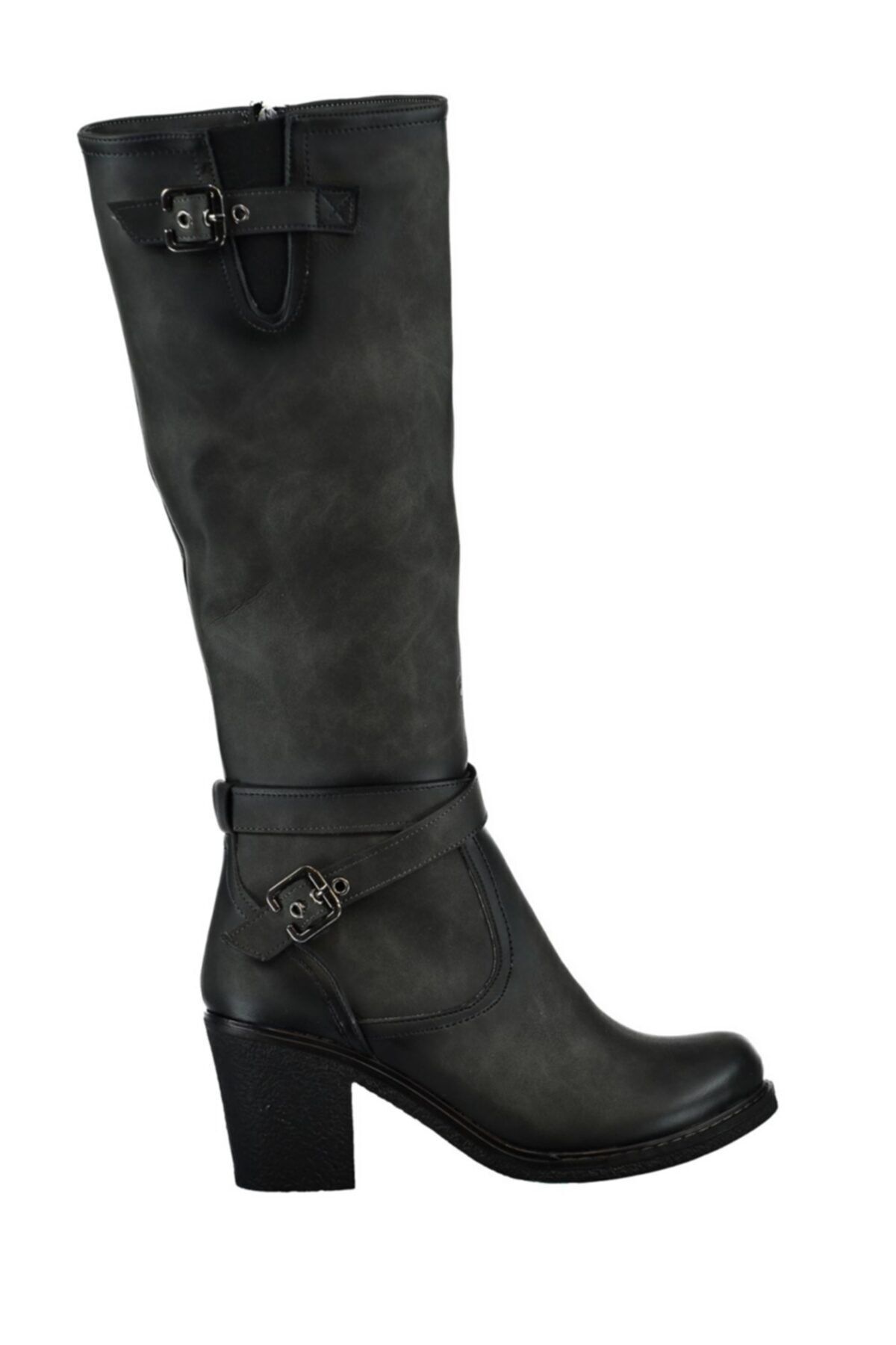 Fox Shoes-Сиви дамски боти C674250109 4