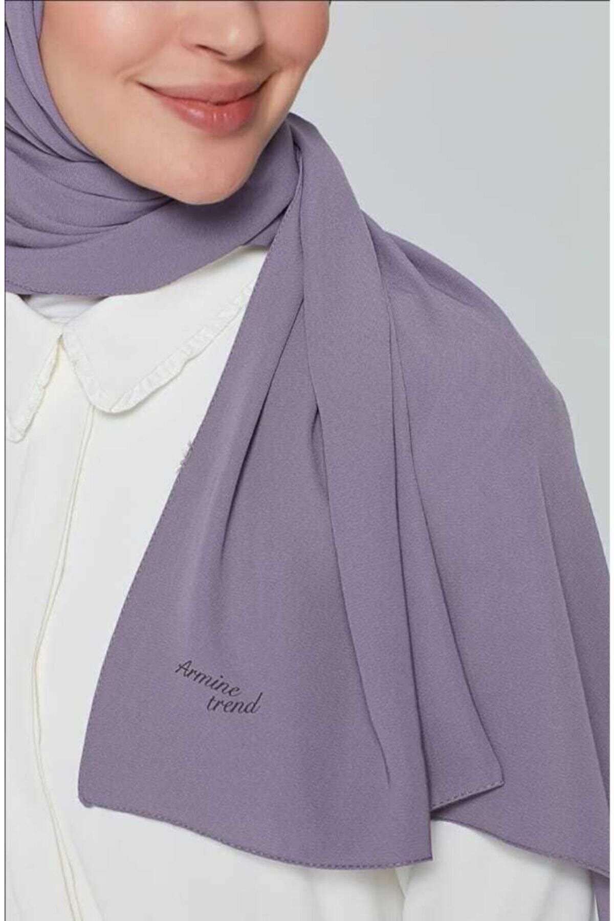 شال زنانه آرمینه TREND | medine ipeği şal lila Armine TREND - Image 2