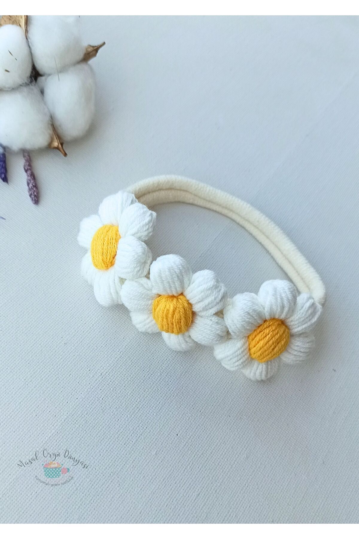 Masal Örgü Dünyası Amigurumi El Emeği  Bebek Çocuk Saç Bandı / Bandanası - Children's and Baby Hair Band fotoğrafı 7 (önizleme)