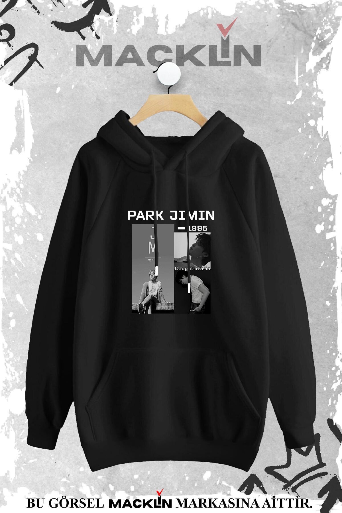 macklin Unisex Kad n Erkek Kim Taehyung Bts Bask l Kap onlu Sweatshirt Fiyat Yorumlar Trendyol