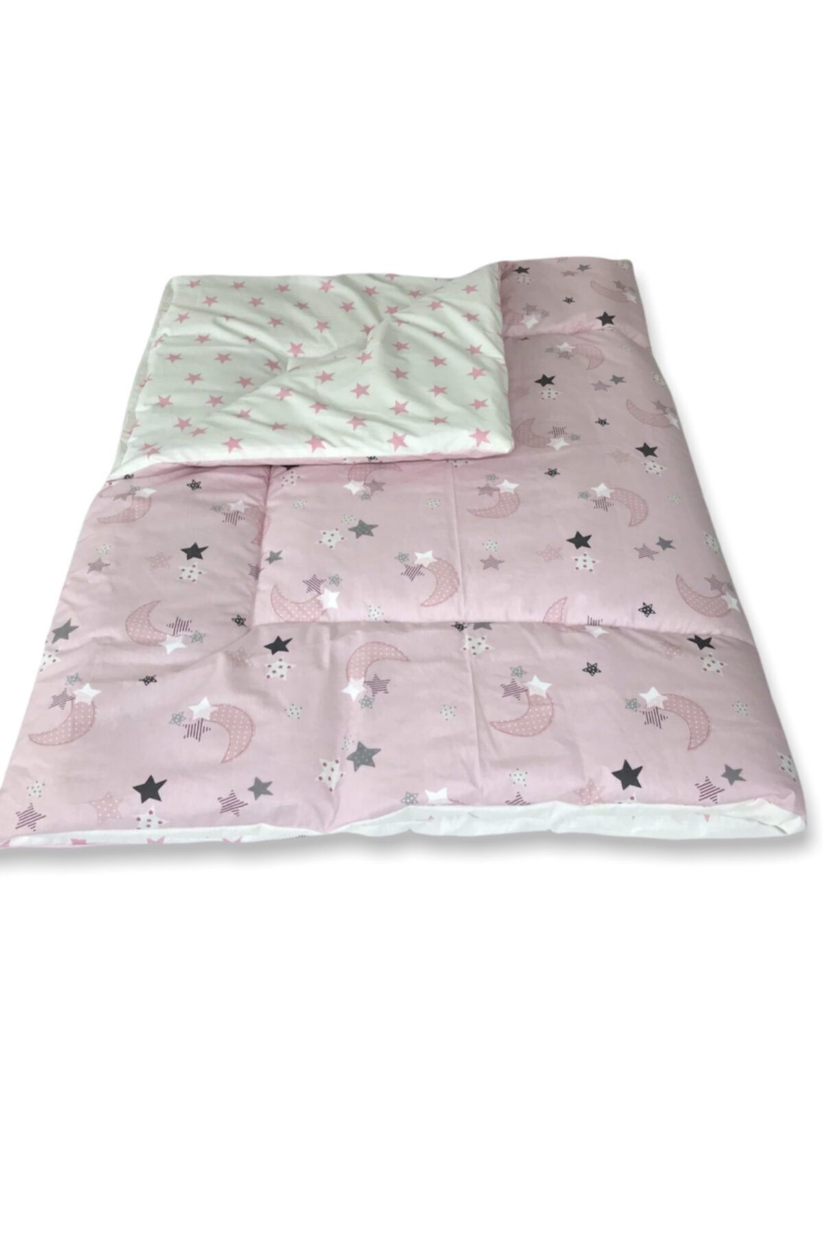 100% Cotton Baby Children's Quilt 70x100 cm (PINK CRESCENT STAR)
