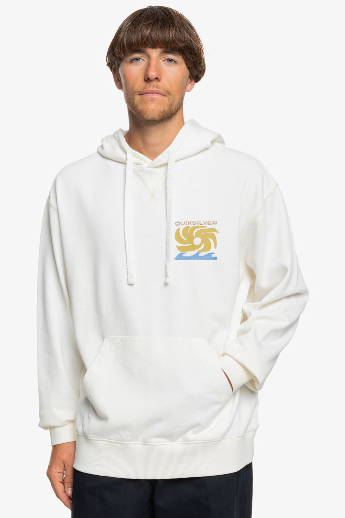 Quiksilver-Eco Collision Pullover Hoodie - 100% autentická továreň Algodon 1