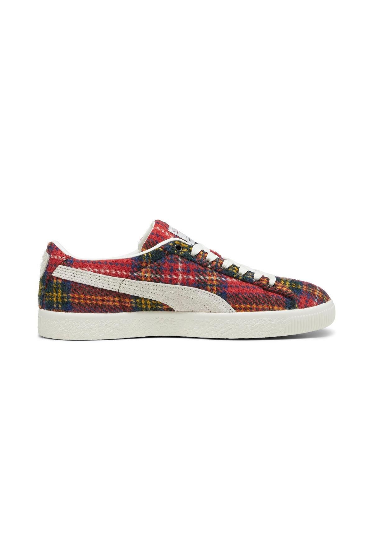 Puma-VTG Harris Tweed Suede - Frosted Ivory-Red 2
