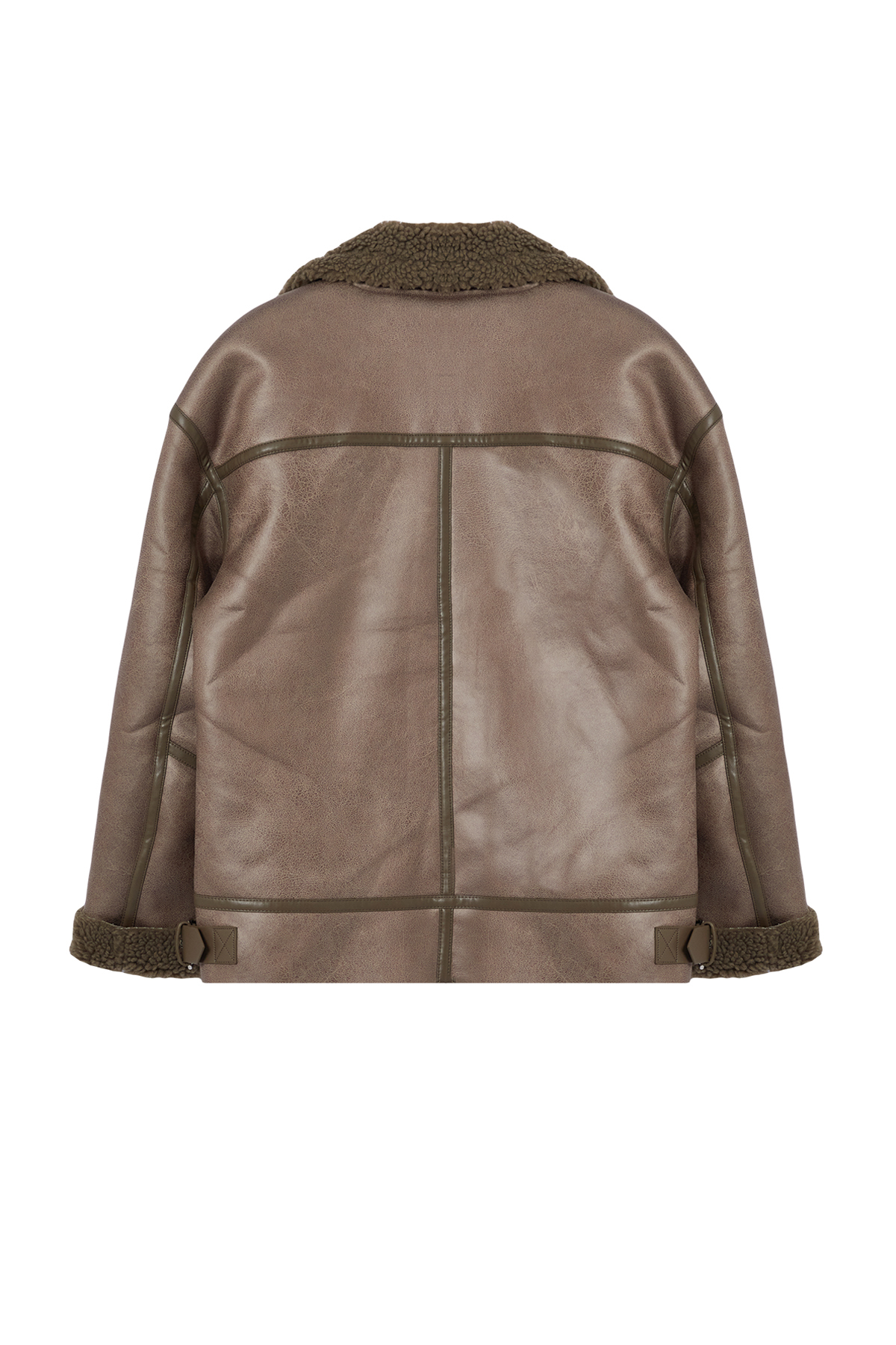  trendyolmilla vizon regular kal?p yakas? kemer detayl? pelu?lu süet biker ceket mont