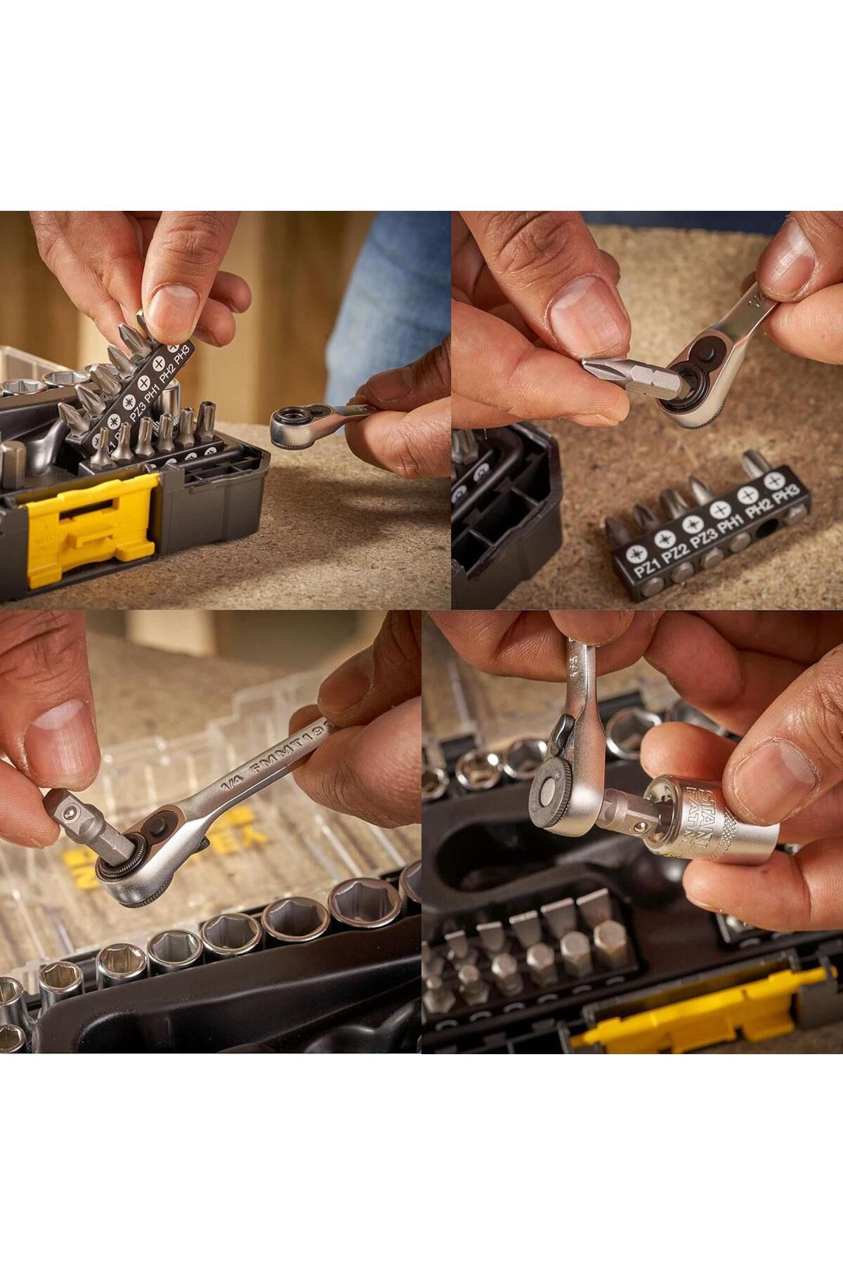 Stanley-Fatmax 1/4" Mini Socket and Bits End Set 37 Pieces 5