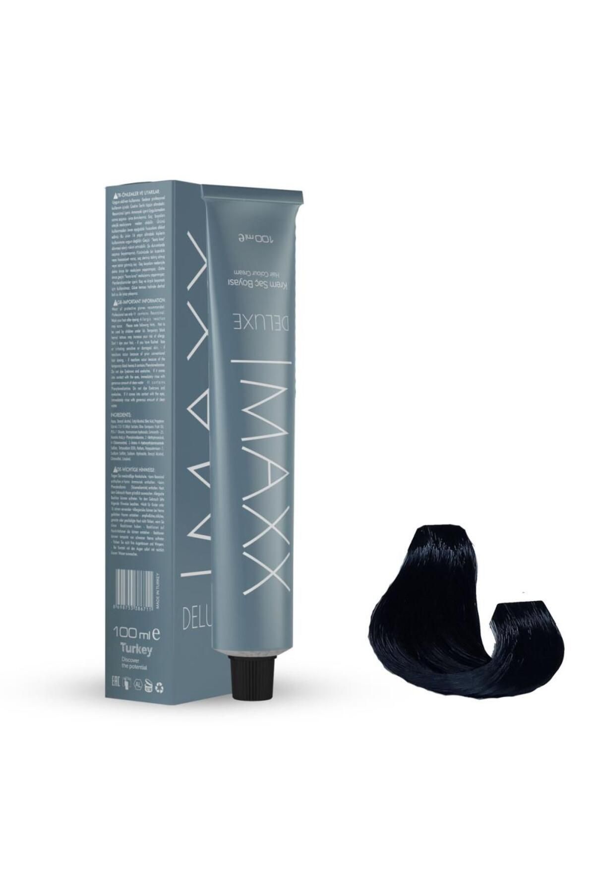 Maxx Deluxe Tüp Boya 1.1 Gece Mavisi 60 ml X 2 Adet Sıvı Oksidan 2 Adet