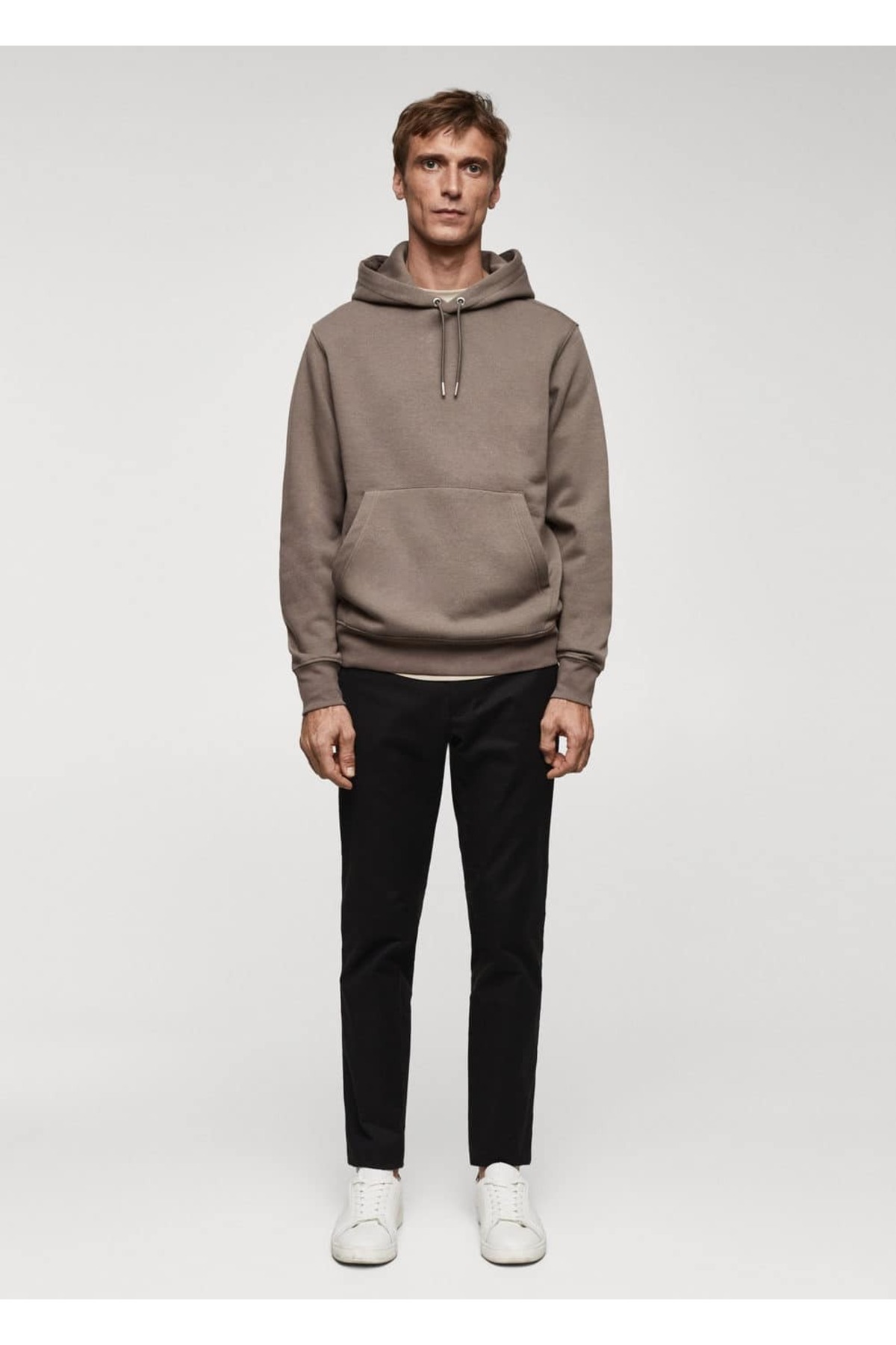 سویشرت مردانه قهوه ای منگوMANGO Man | 67030650 اورجینال - تصویر 2