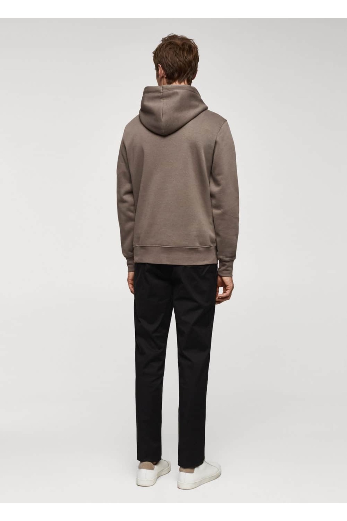 سویشرت مردانه قهوه ای منگوMANGO Man | 67030650 اورجینال - تصویر 4