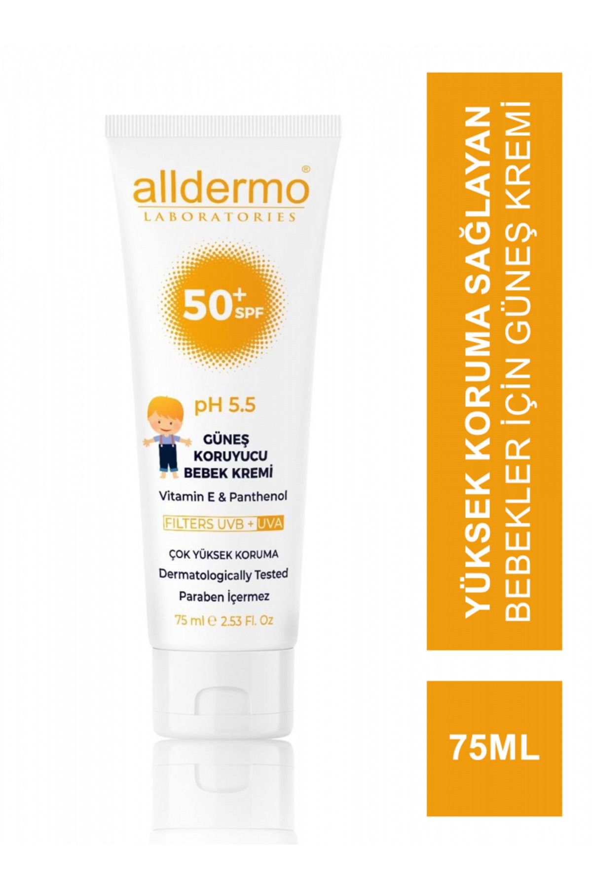 Alldermo Güneş Koruyucu Bebek Kremi SPF 50+ 75 ml
