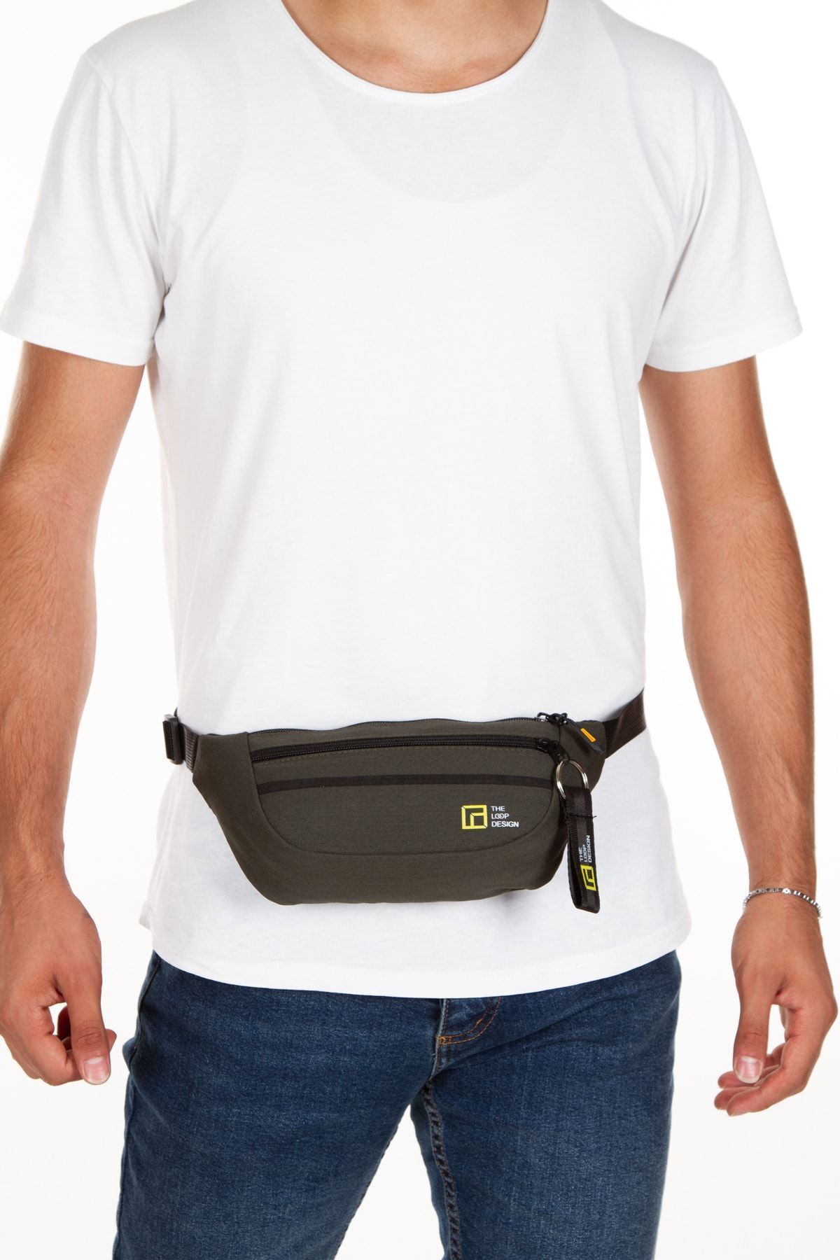 LOOP DESIGN-Unisex Crossbody Bag - Shoulder and Waist Bag, Adjustable Strap 1