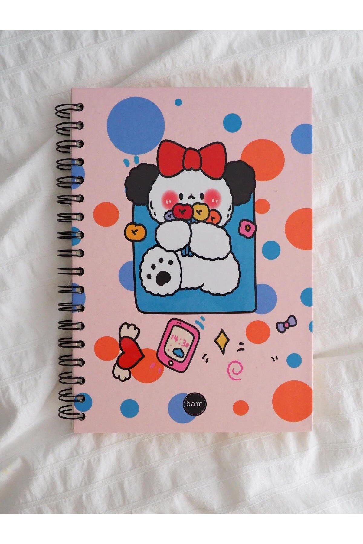 Planet Butik-Spiral Bow Rabbit Design Notebook 2