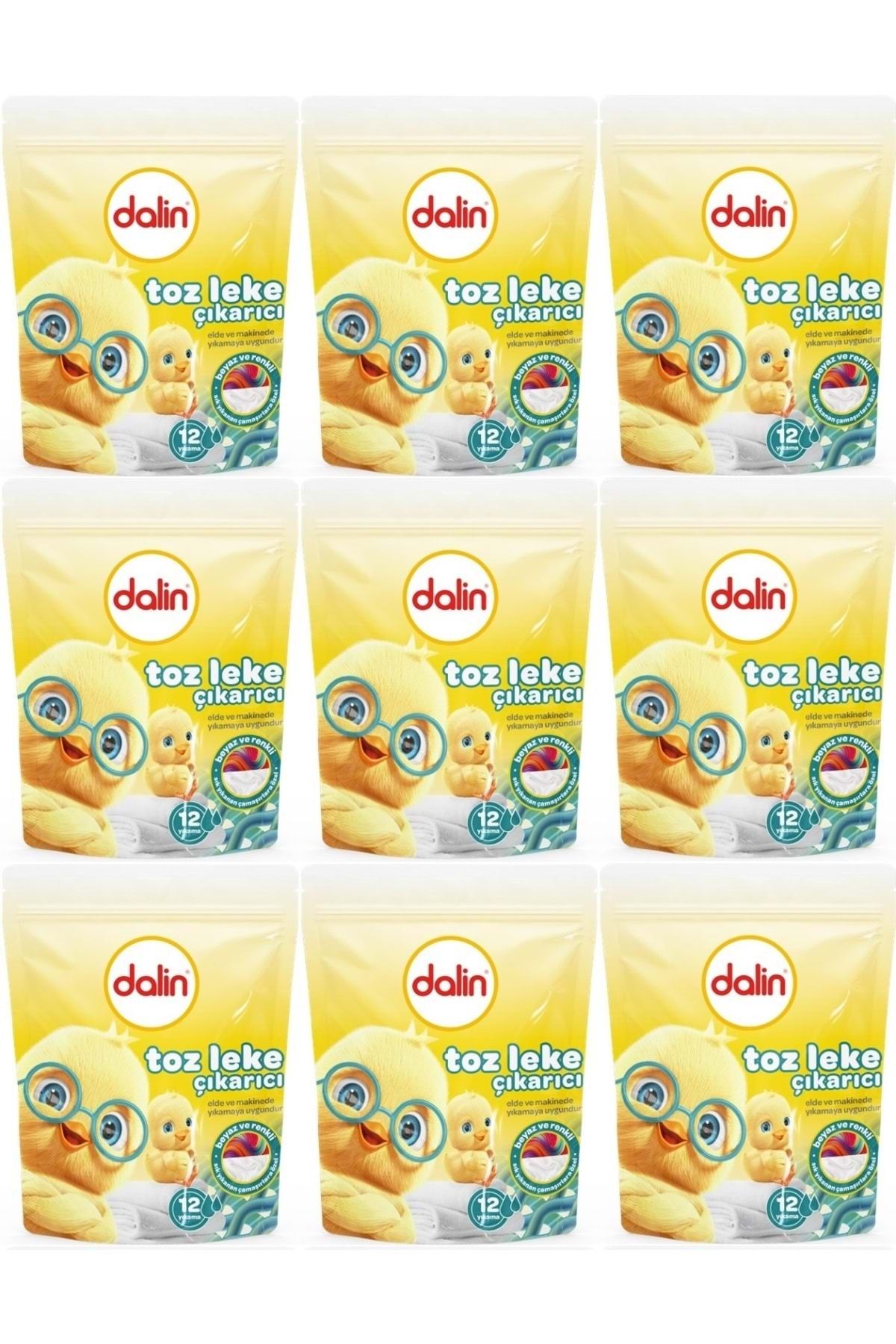 Dalin Toz Leke Çıkarıcı 500GR (Tüm Çamaşırlar / Elde ve Matik) (9 Lu Set)