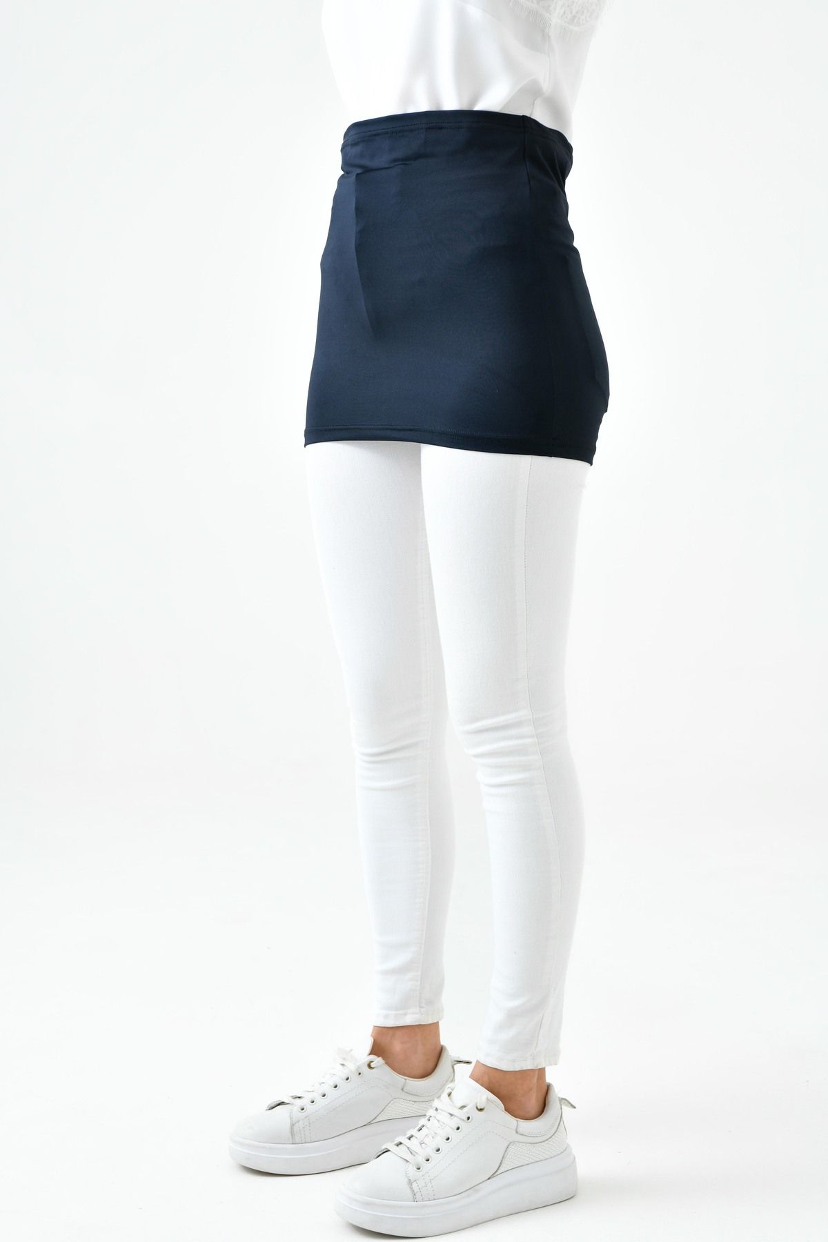mirach-Bluză crop neagră elastică - Corset de lenjerie pentru acoperirea taliei, confortabil și elegant 3