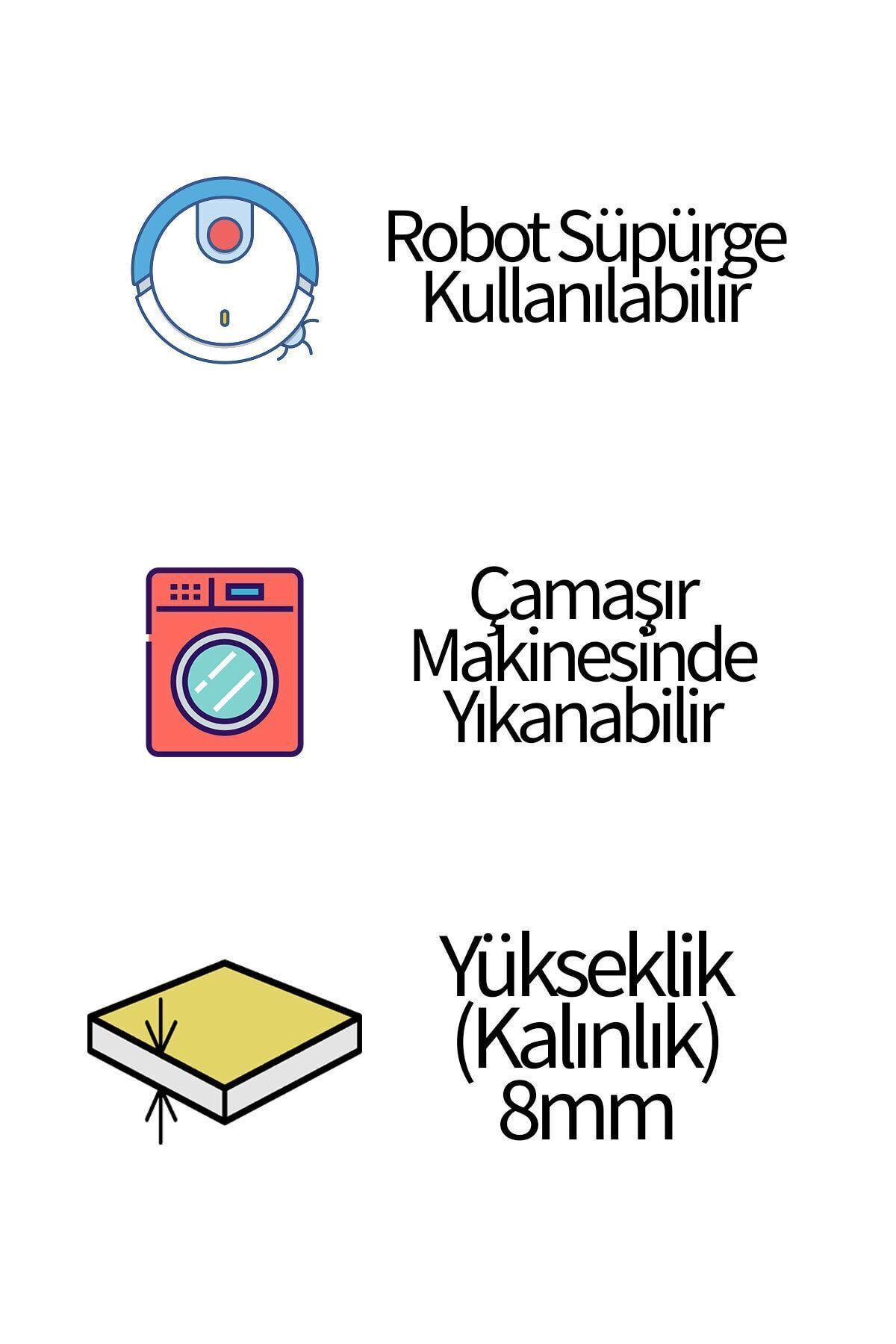YTR HOME Makinede Yıkanabilir Kaymaz Taban Leke Tutmaz Eğitici Bebek Ve Çocuk Odası Halısı Oyun Matı fotoğrafı 3 (önizleme)