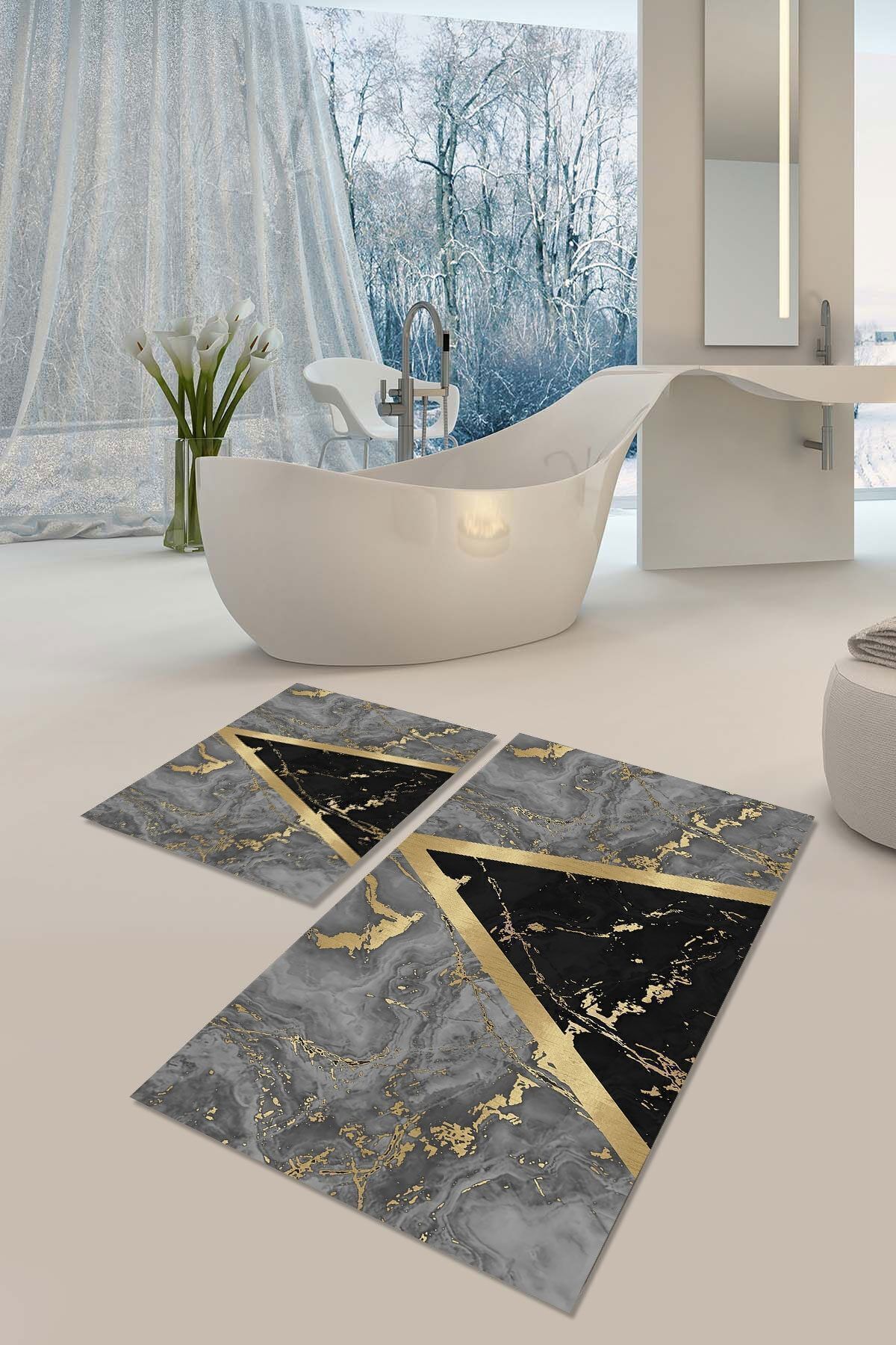 YTR HOME Set Covorașe De Baie Decorative Imprimate Digital - One Size