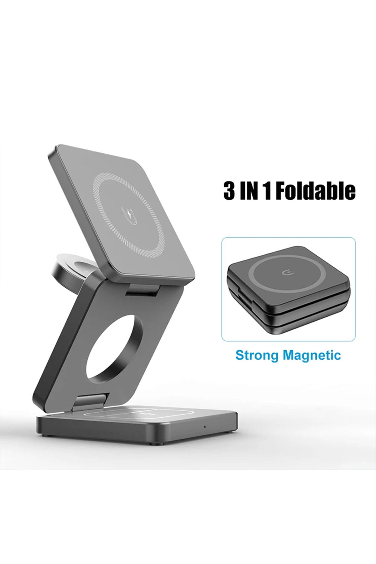 Choice 3 in 1 Wireless Charger Stand Magnetic Foldable Wireless Charging Station for iPhone 15 14 13 12 Trendyol