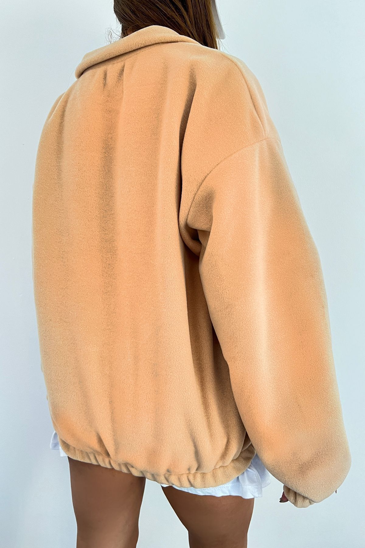 Sun Victoria-Women's Oversize Polar Cream Sweatshirt 2