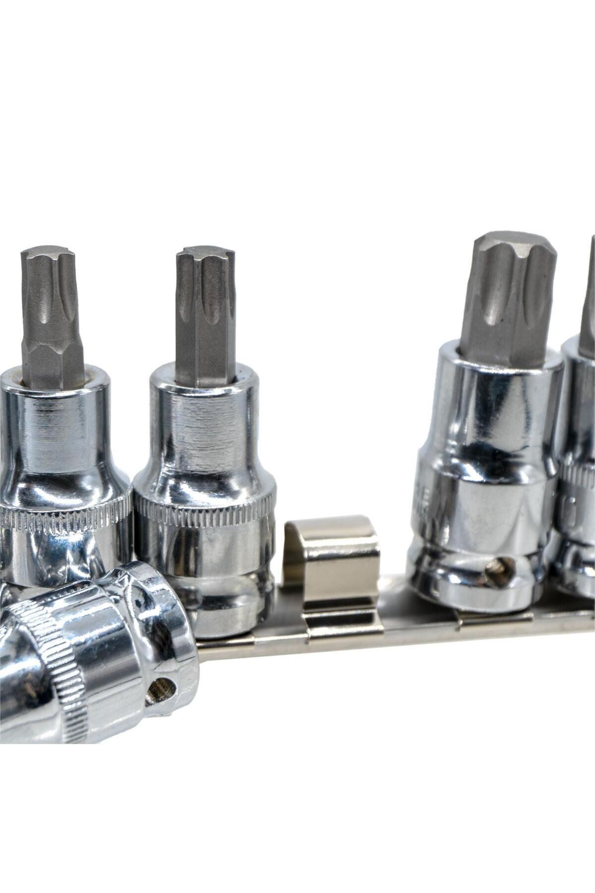 Titi-6195 1/2" Torx Bits - Rail 9 Piece Socket Wrench Set 3