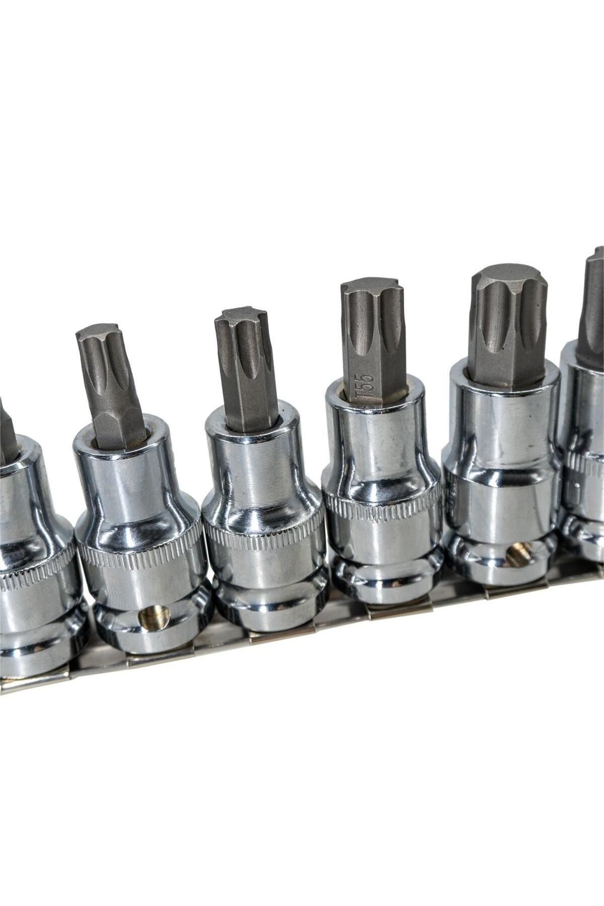 Titi-6195 1/2" Torx Bits - Rail 9 Piece Socket Wrench Set 2