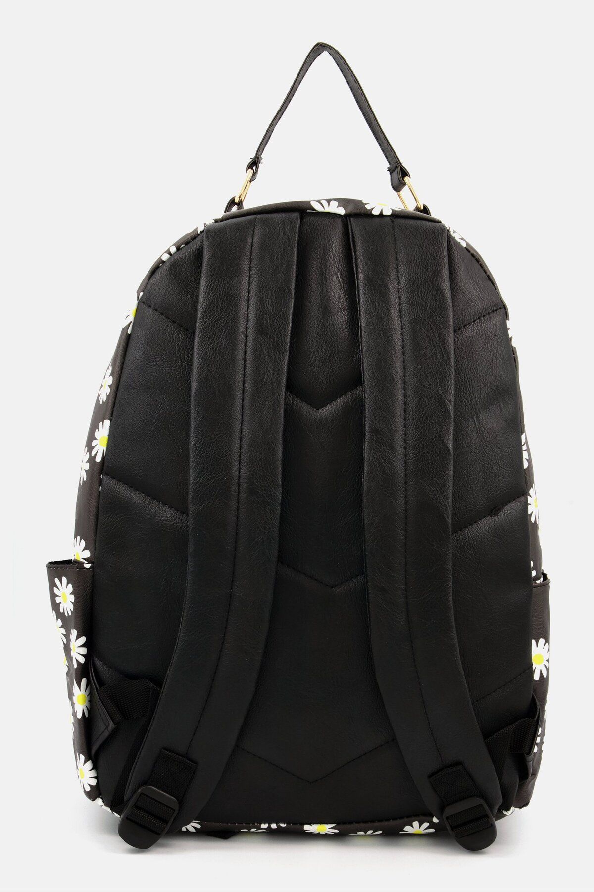 Emma & Chloe-Women Vegan Leather Backpack, Black 3
