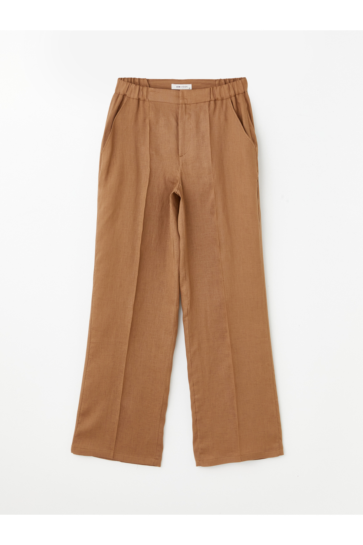LC Waikiki-Comfortable Molded Elastic Waist Linen Trousers for Women 5