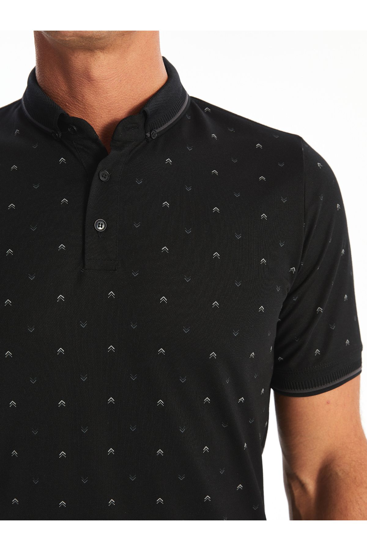 LC Waikiki-Pique Patterned Polo Collar Men's T-Shirt - Short Sleeve 3