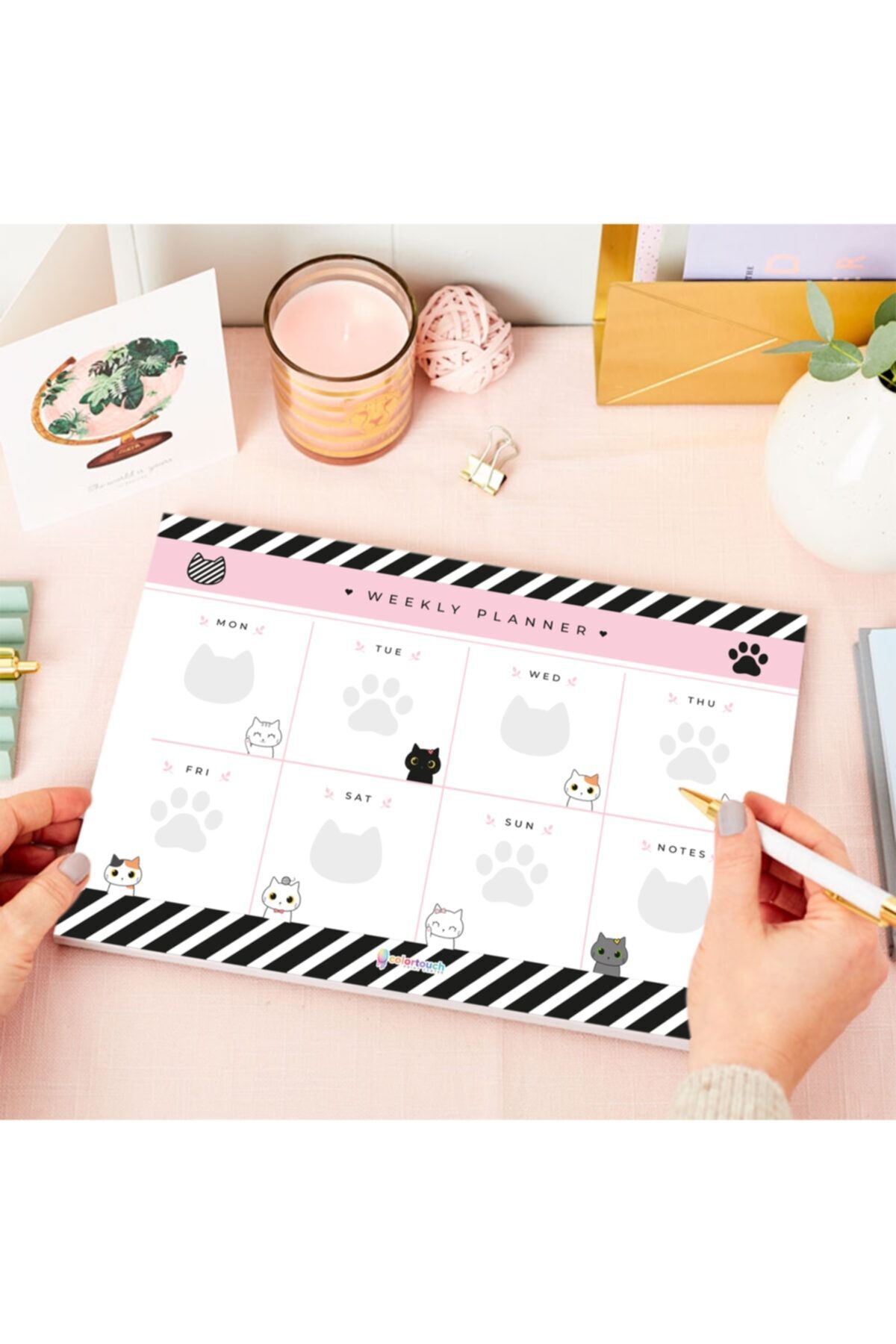 colortouch Cute Paws Weekly Planner A4 Boyut - Haftalık Planlayıcı ...