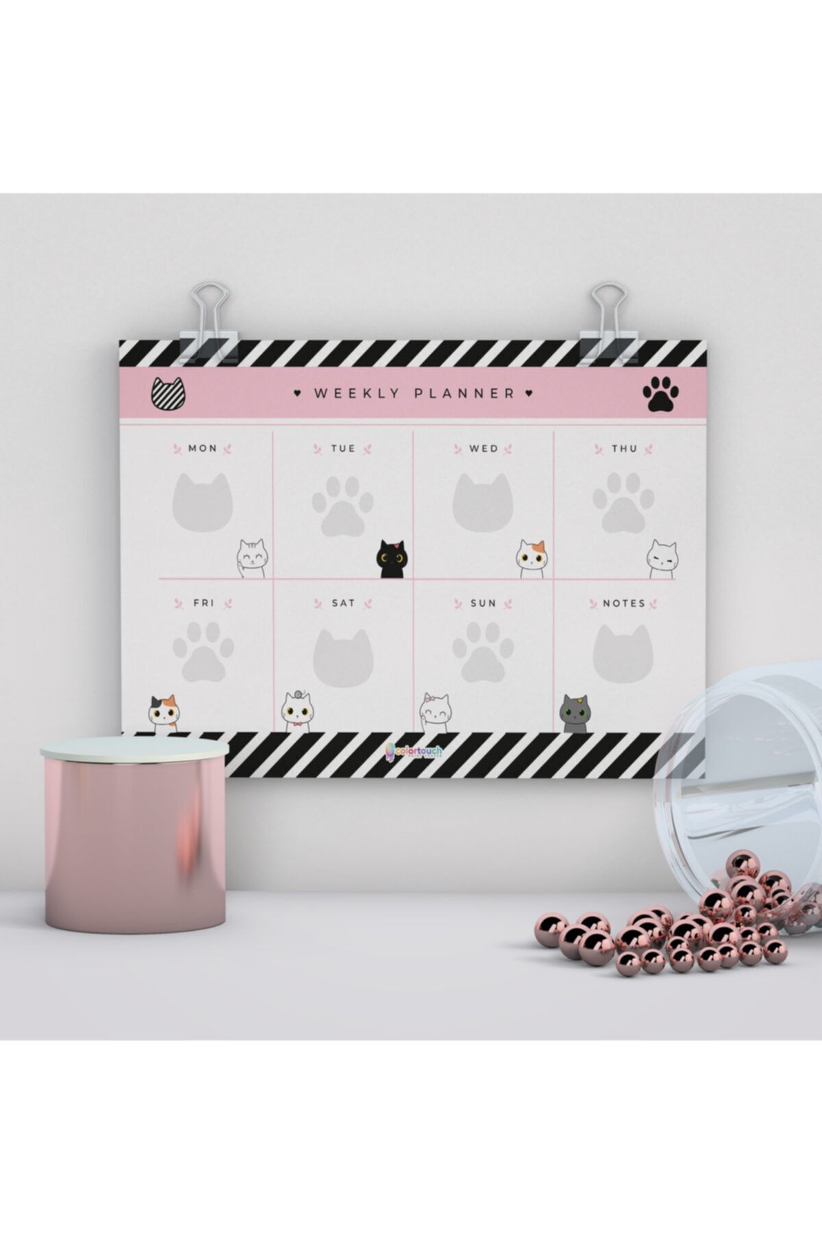 colortouch Cute Paws Weekly Planner A4 Boyut - Haftalık Planlayıcı ...