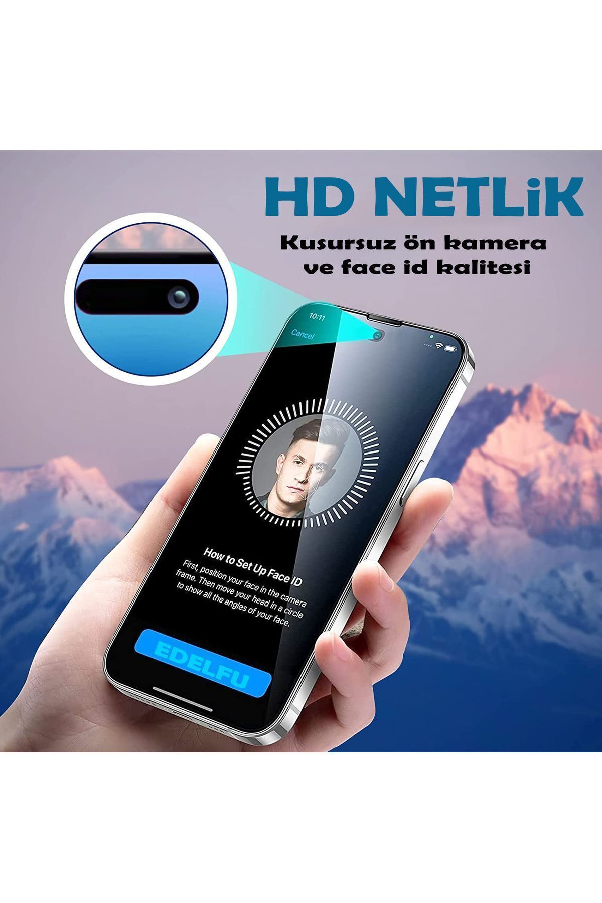 Iphone 14 Pro Max Uyumlu Sertleştirilmiş Cam Full Ekran Koruyucu 6