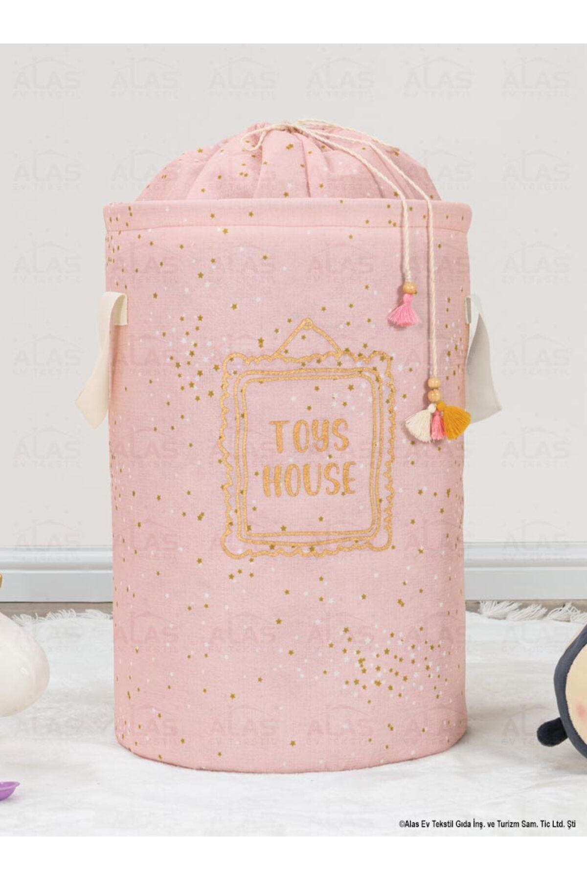 netten house Alas Baby Yuvarlak Torbalı Oyuncak/kirli Çamaşır Sepeti