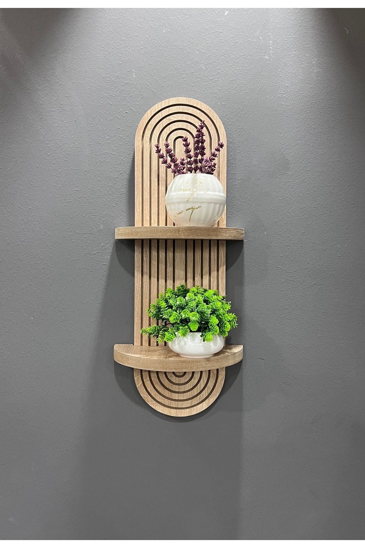 Semplice Meşe Dekoratif Duvar Rafı 54x16 Cm