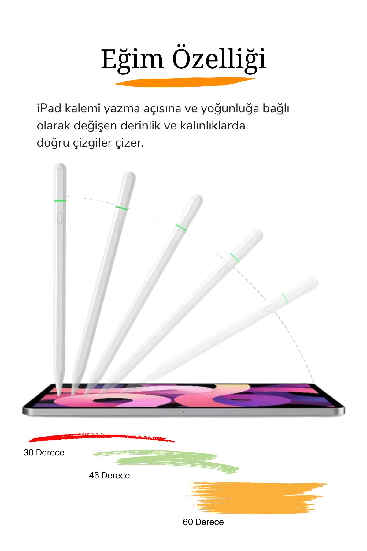 Fuchsia-iPad 10Th Generation Compatible Pencil Usb-C Palm Red Tilt Stylus Pen with Bluetooth Connection 4