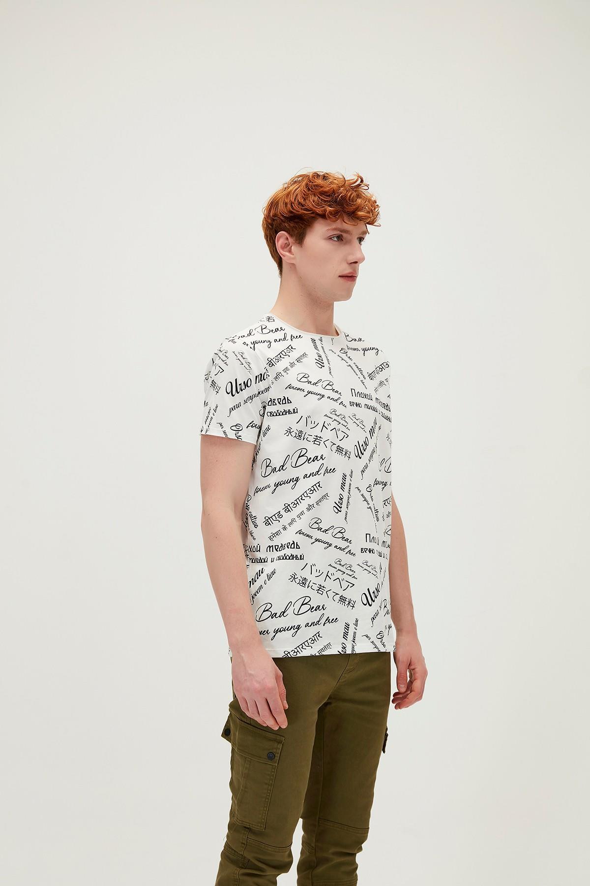 تیشرت Bad Bear اورجینال مردانه برند بد بیر 21.01.07.031-C04 21.01.07.031-c04 Language Men's T-shirt - تصویر 3