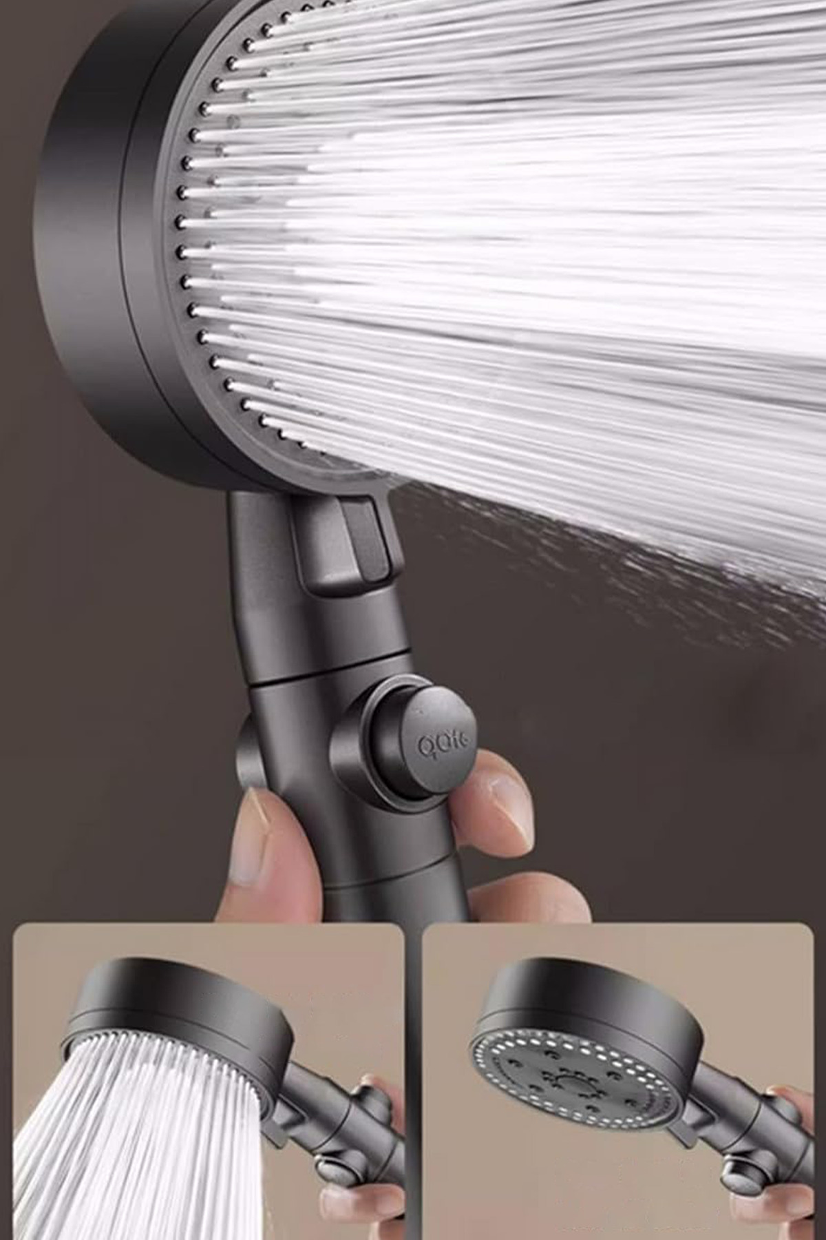 Factorial 5 Fonksiyonlu Duş Başlığı Seti Su Tasarruflu Banyo Fiskiyesi Askılı Duş Hortumu Bebek Çocuk Yıkama fotoğrafı 4 (önizleme)