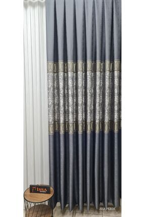 ISSA TEKSTIL Issa Fon Perde Pano Antrasit Gri ((tek Kanat))(sık Pile) En (100...