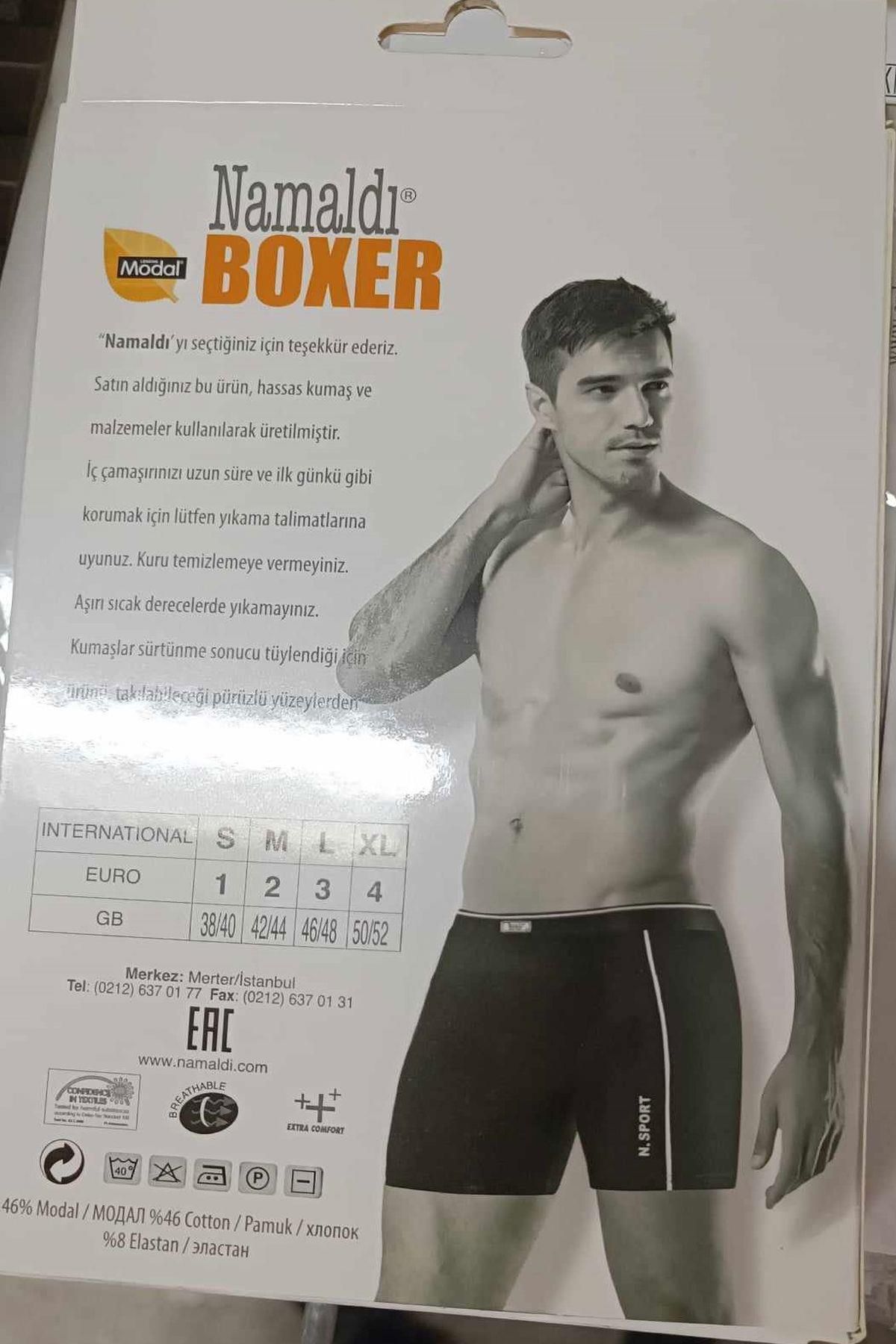 Namaldı-Men's Modal Lycra Piped Boxer 197 - 6 Pieces 3
