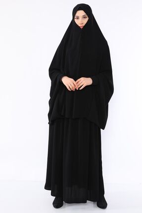 Zeynep Tesettür Iğneli Çarşaf Model - Siyah