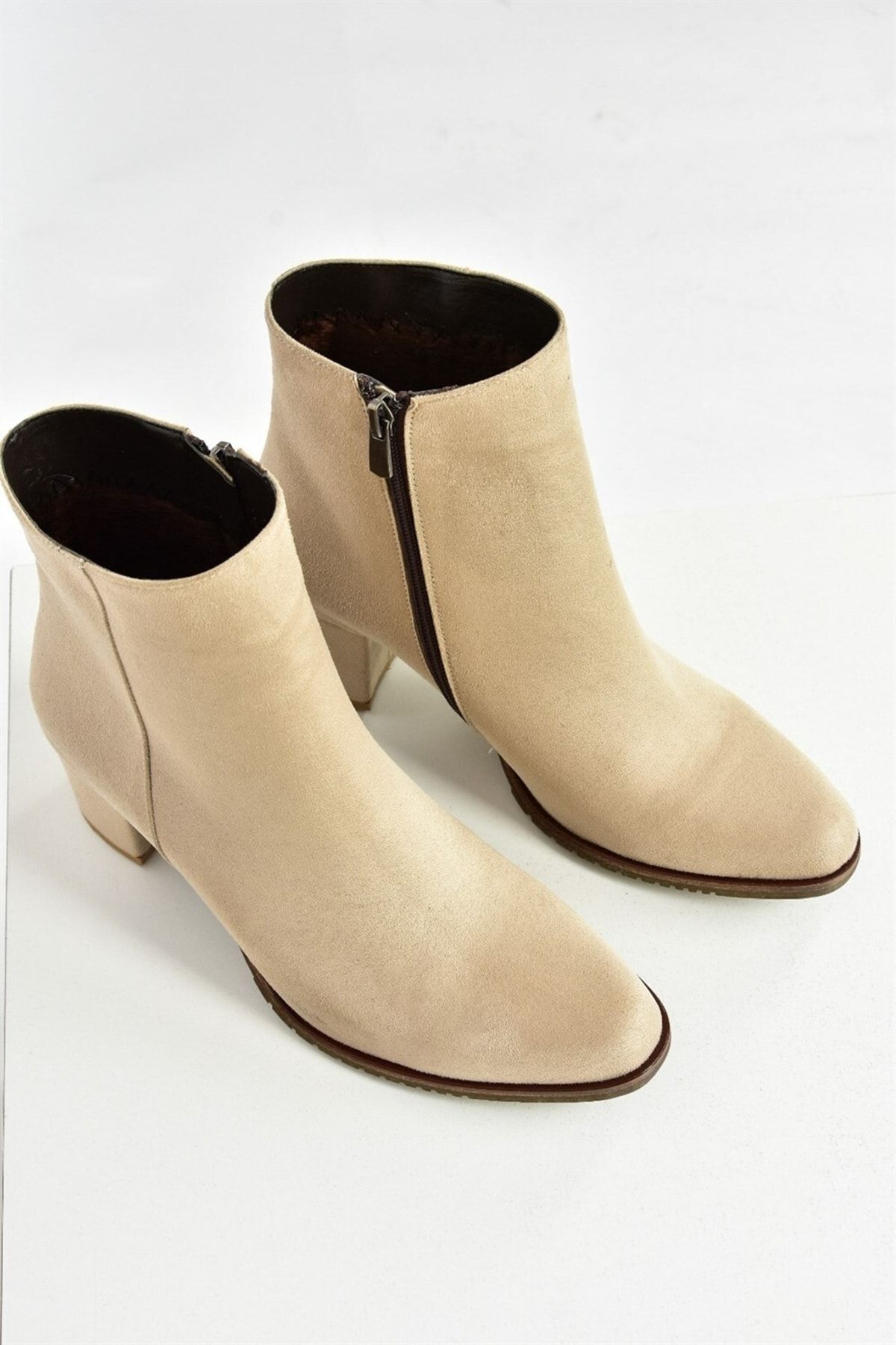 Fox Shoes-Γυναικείες Μπότες Μπεζ/καφέ Suede G654013102 8