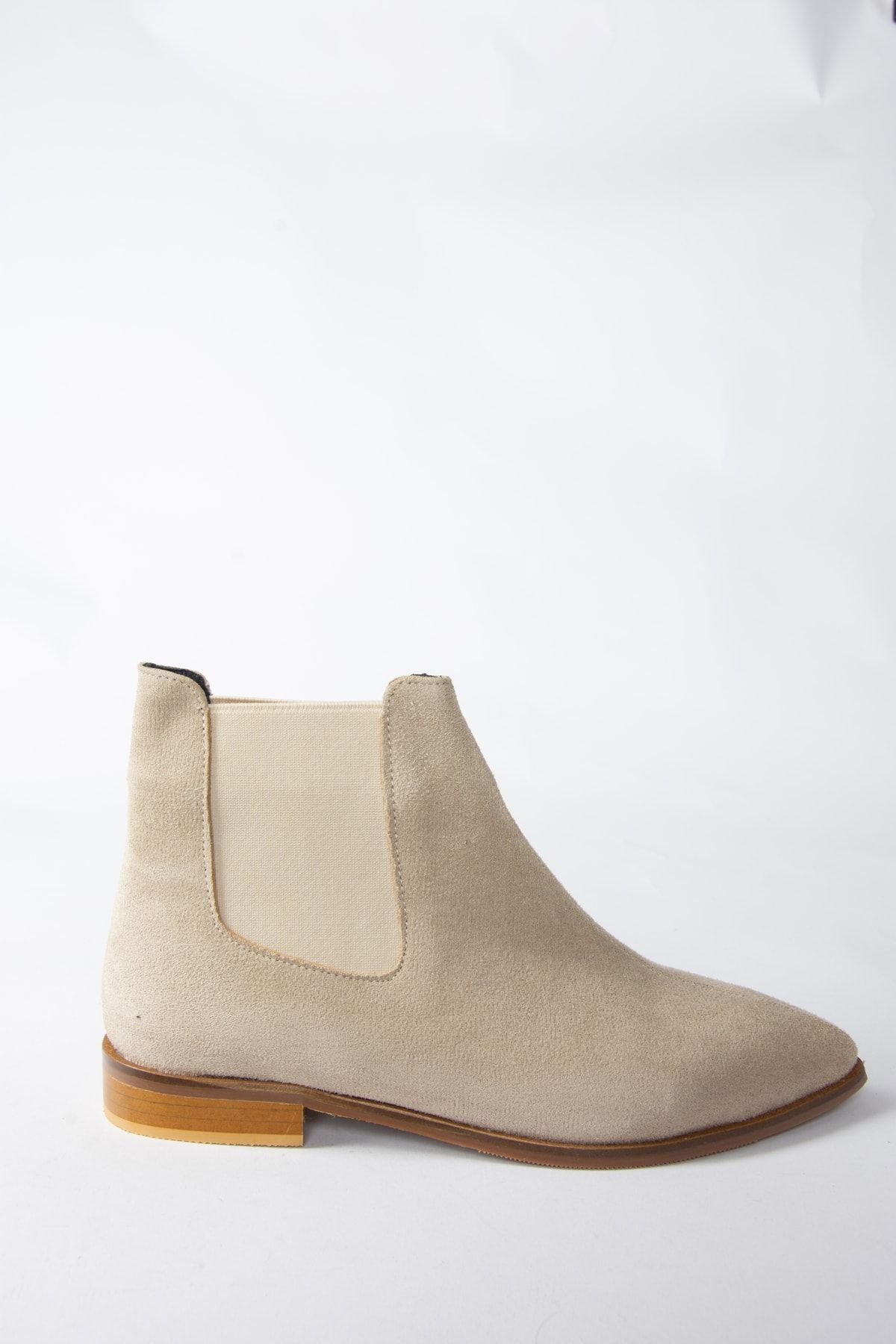 Fox Shoes-Μπεζ Suede Daily Γυναικείες Μπότες N272120502 4