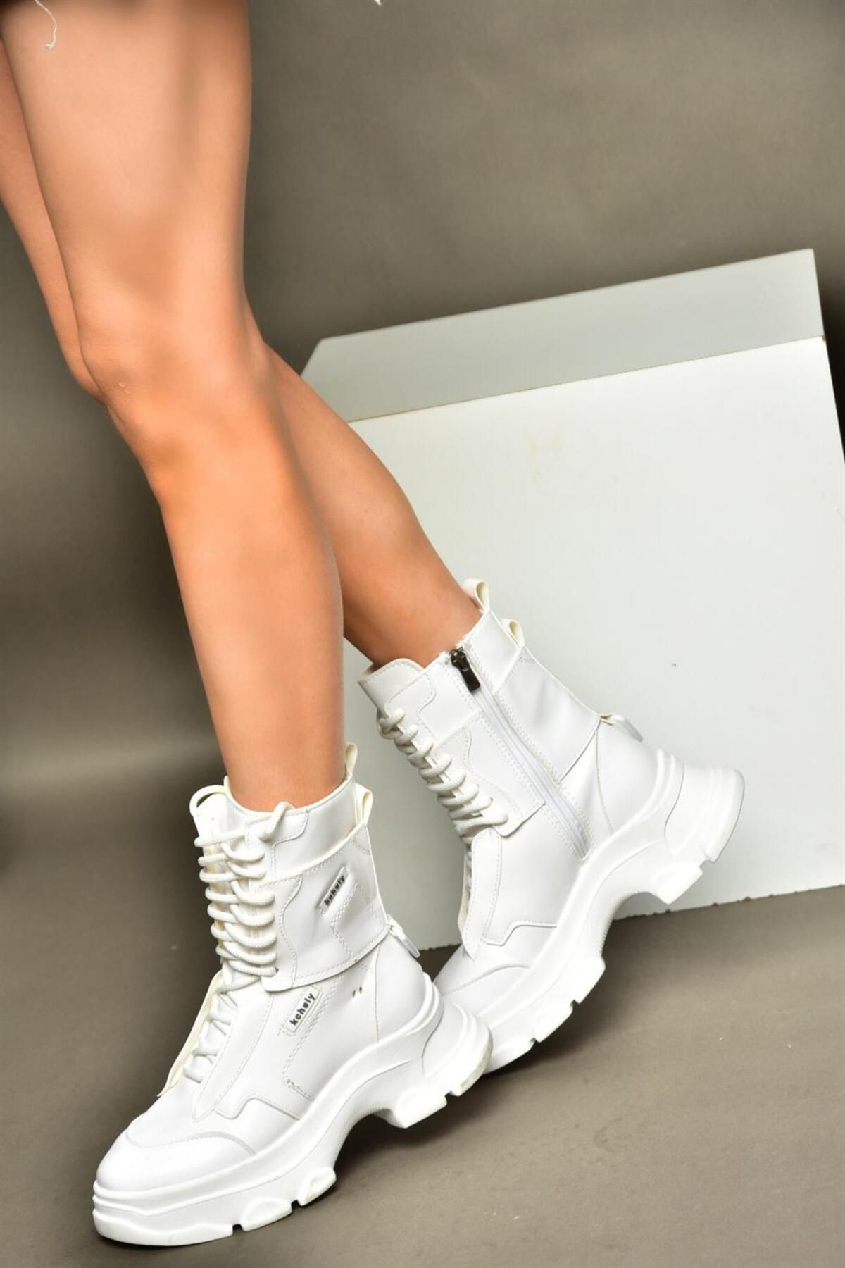 Fox Shoes-ر 973102309   أحذية رياضية بيضاء سميكة سوليد المرأة 2