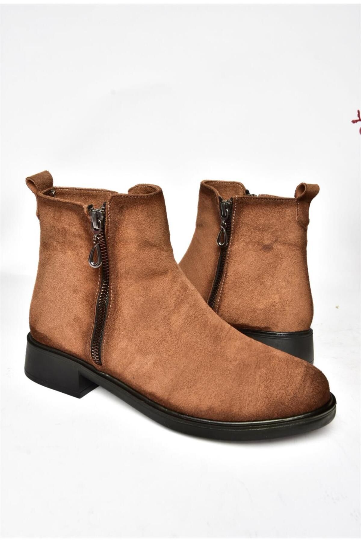 Fox Shoes-R374050402 Dámské semišové boty s nízkou podrážkou v hnědé barvě 7