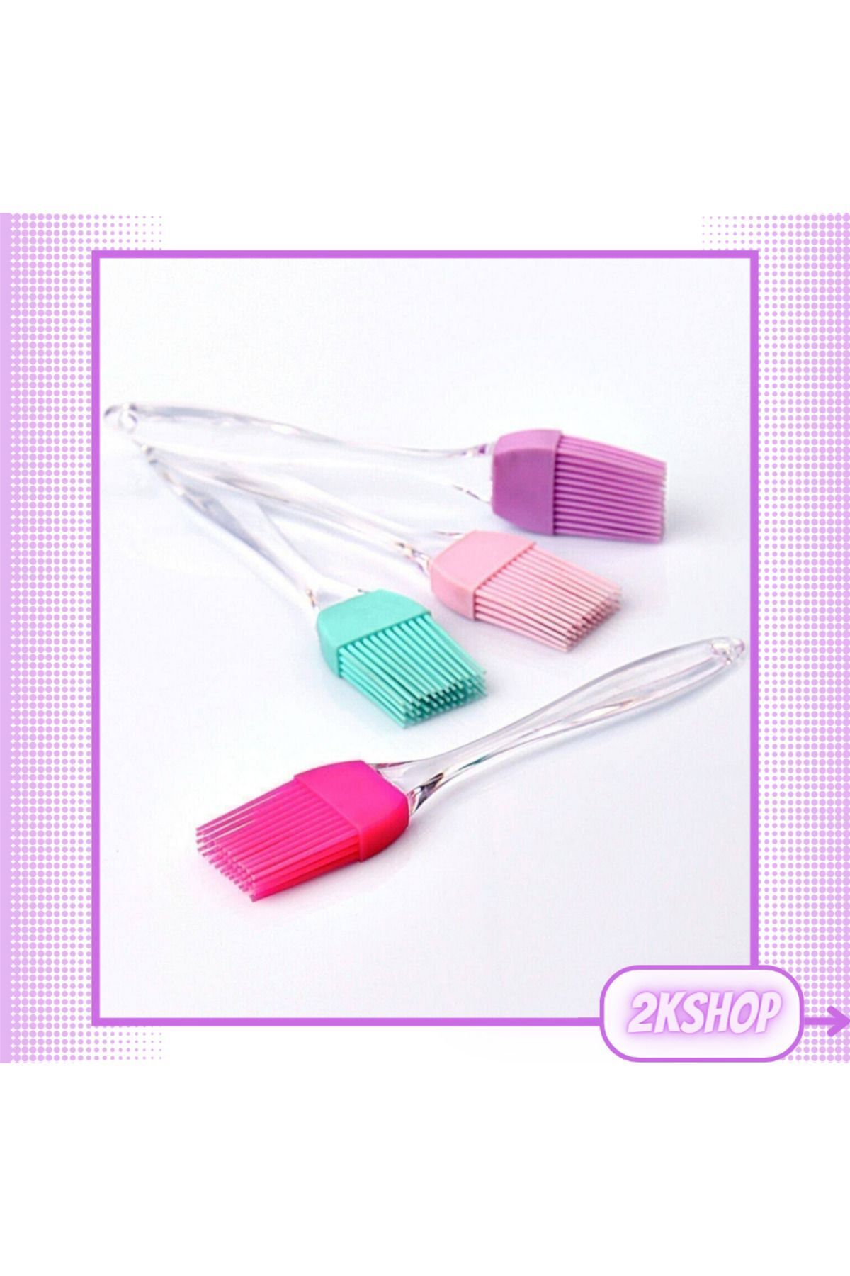 Silicone Egg Dough Brush, Silicone Tip Egg Brush Colorful