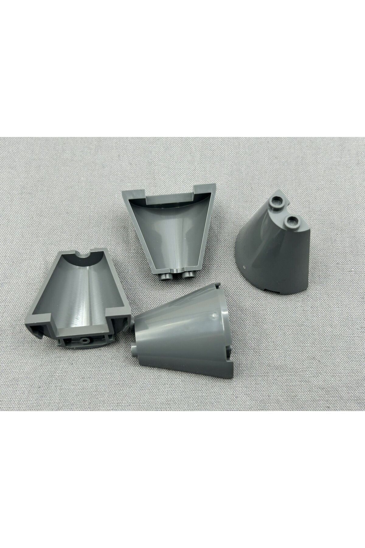 LEGO-Moc Custom Cone - 4X2X3 Cone Half Tower, Dark Grey, 2 Pieces to Ship 1